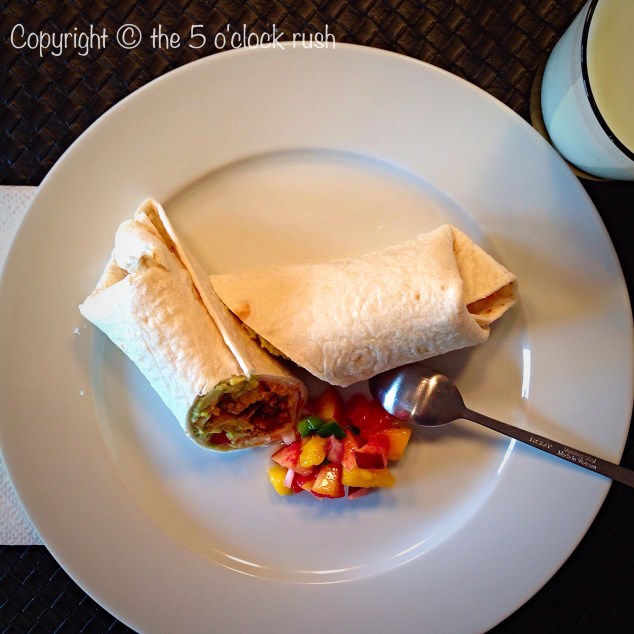 Soft Tacos with Peach and Mango Salsa