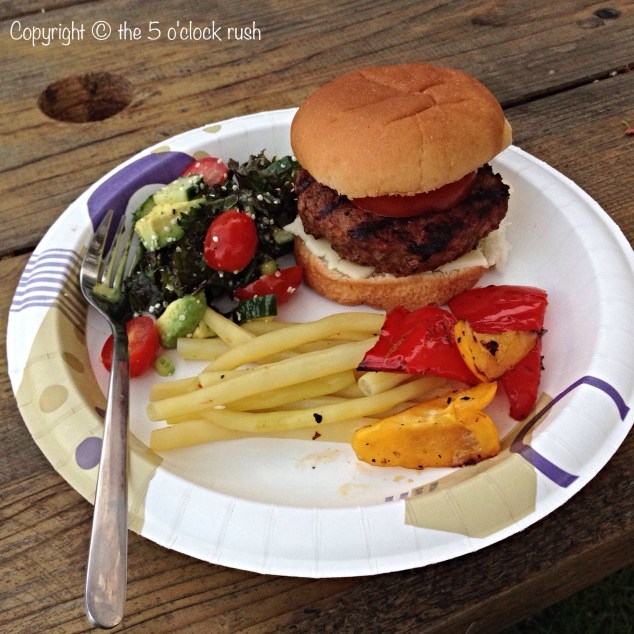 Charcoal Hamburgers at the campsite!