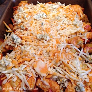 Buffalo Chicken and Loaded Potato Bake