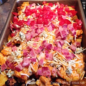 Buffalo Chicken and Loaded Potato Bake