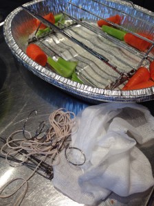 Mise En Place for Turkey for Thanksgiving Dinner