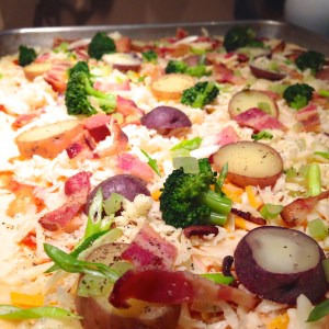 Assembling the Pizza Toppings