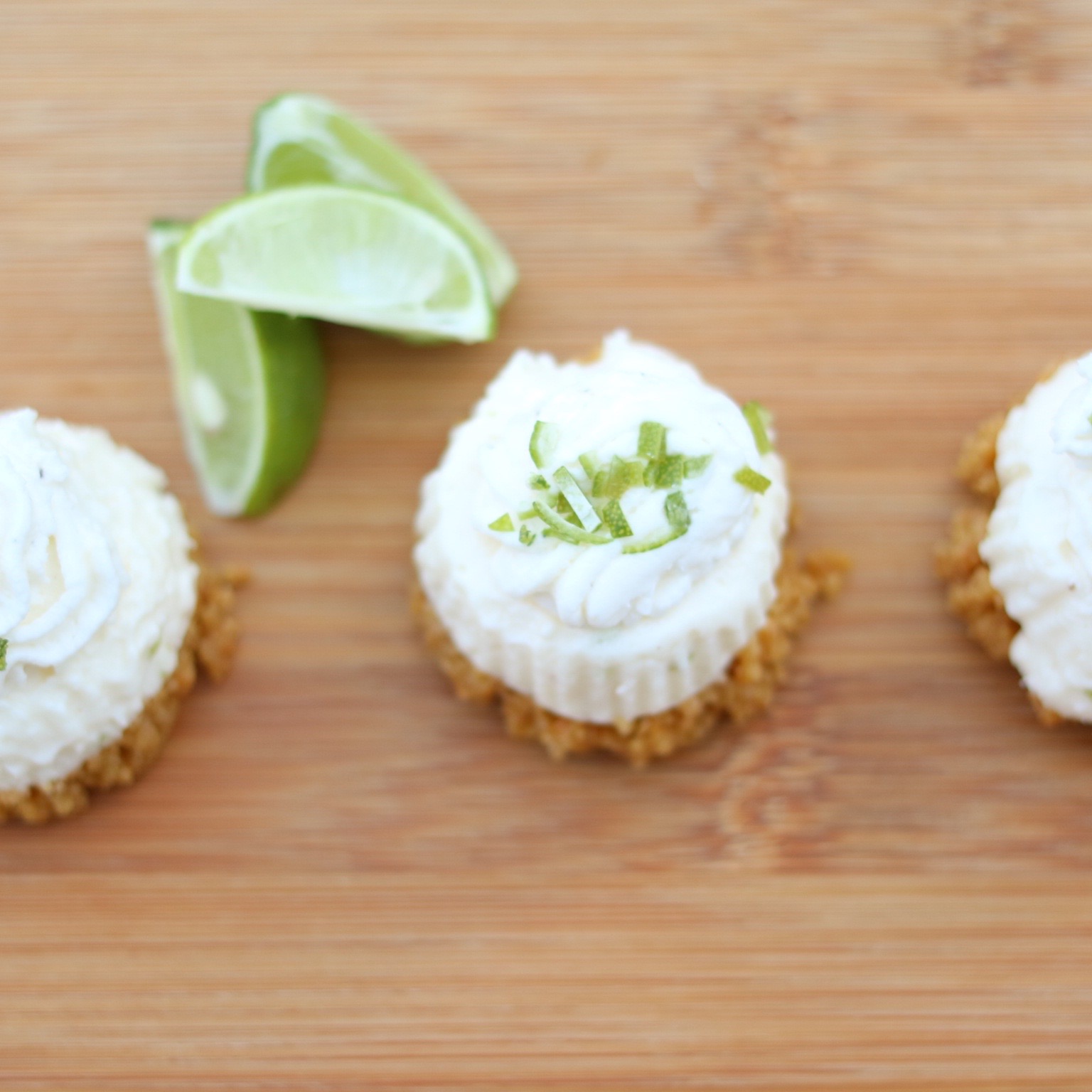 Mini Frozen Key Lime Cheesecakes
