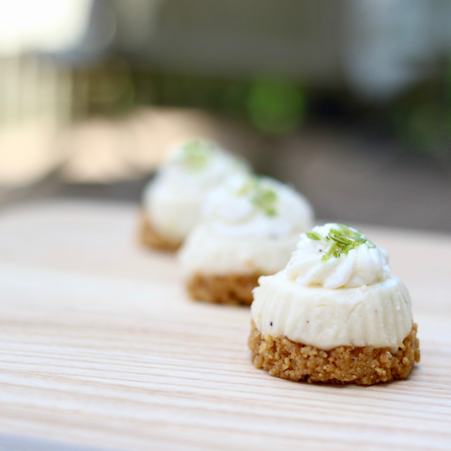 Mini Frozen Key Lime Cheesecakes