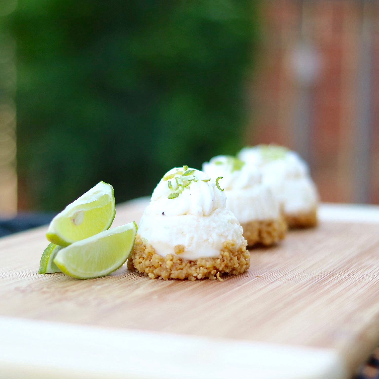 Mini Frozen Key Lime Cheesecakes